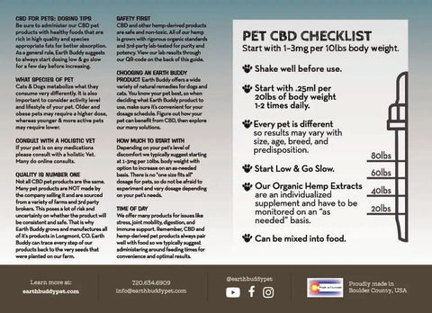 Pet CBD Checklist