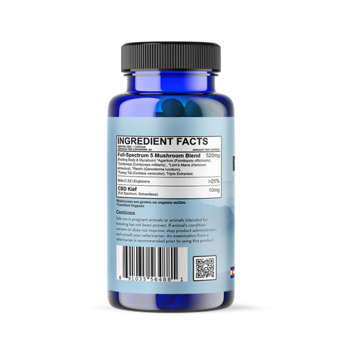 Mushrooms for Dogs - Focus+Immune 10mg - 60ct