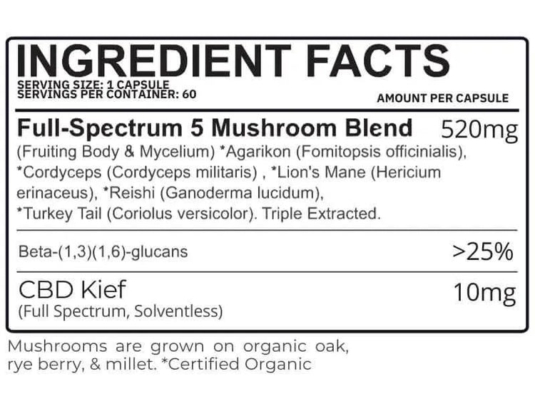 Label of Focus and Immunity supplements for large dog breeds.