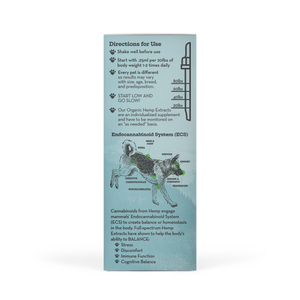 Earth Buddy Balance CBD Oil for dogs and cats is a blend of 50/50 CBD, CBDa. Balance CBD, CBDa tincture in its box.
