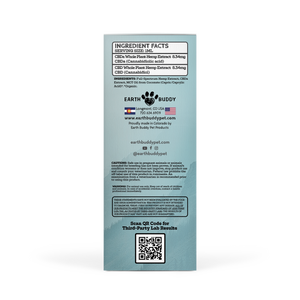 Earth Buddy Balance CBD Oil for dogs and cats is a blend of 50/50 CBD, CBDa. Balance CBD, CBDa tincture in its box.
