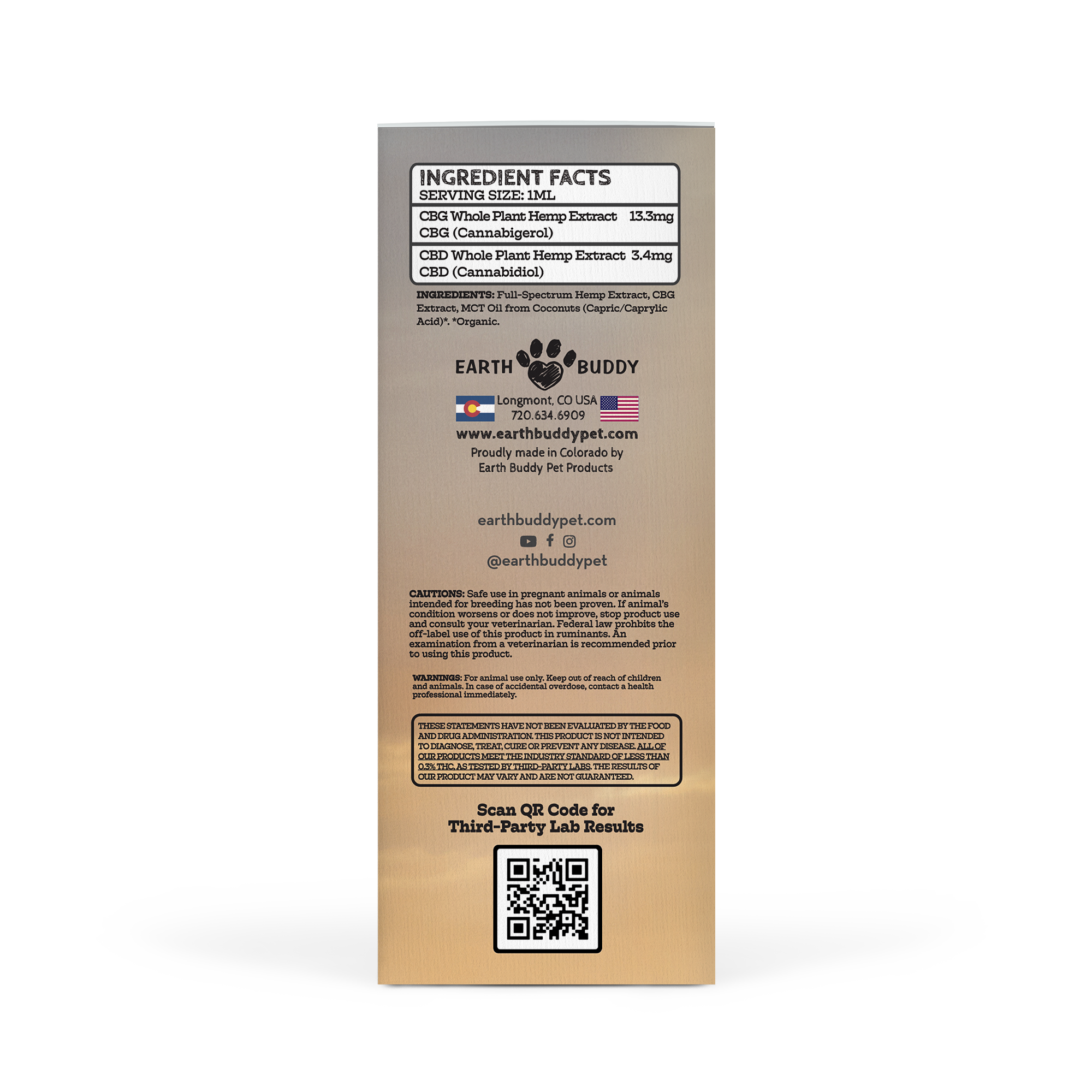 CBG for Dogs – Cellular Support – 500mg | Earth Buddy – Earth