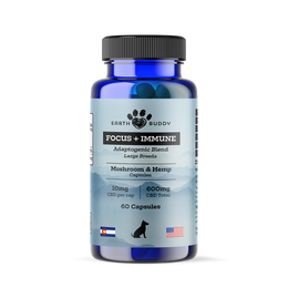 Focus+Immune Mushrooms for Large Dogs – 10mg – 60ct