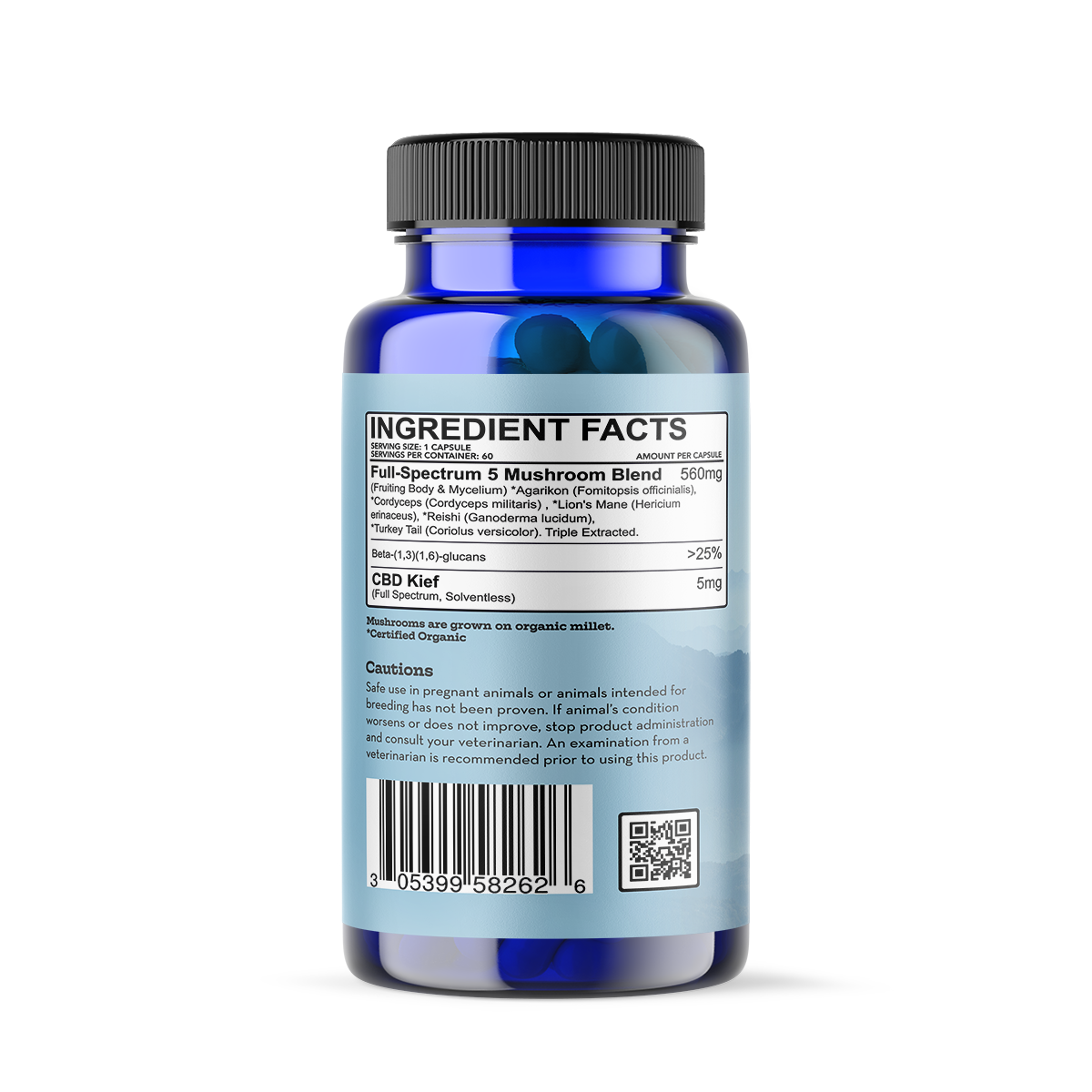 A bottle of Focus and Immunity supplements from Earth Buddy.