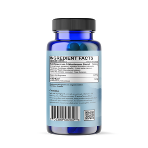 A bottle of Focus and Immunity supplements from Earth Buddy.