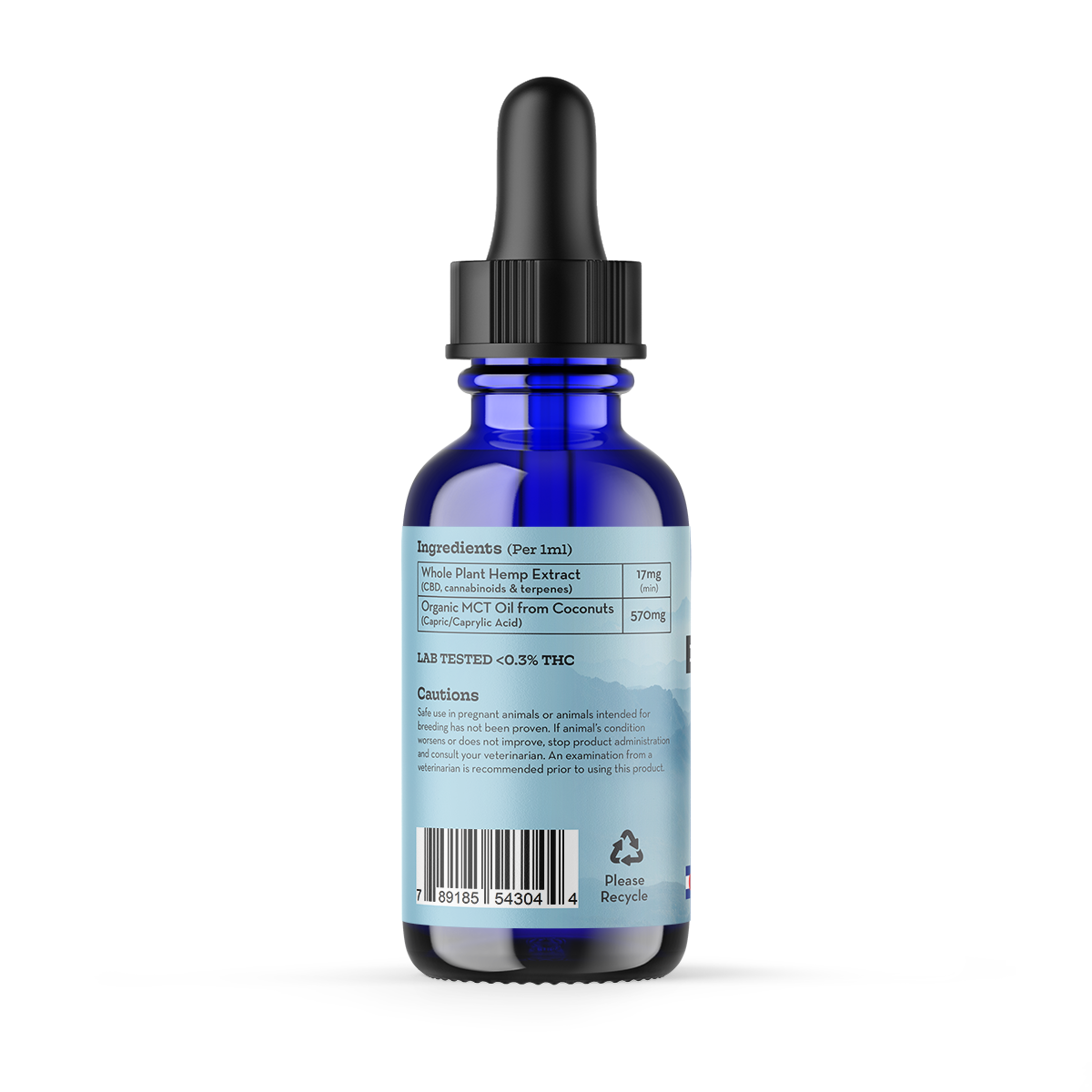 A bottle of Earth Buddy's 1000mg CBD Oil for Dogs and Cats.