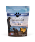 A bag of blueberry hemp hearts from Earth Buddy.