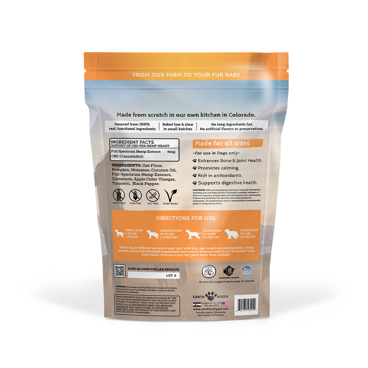 A bag of pumpkin hemp hearts from Earth Buddy. 