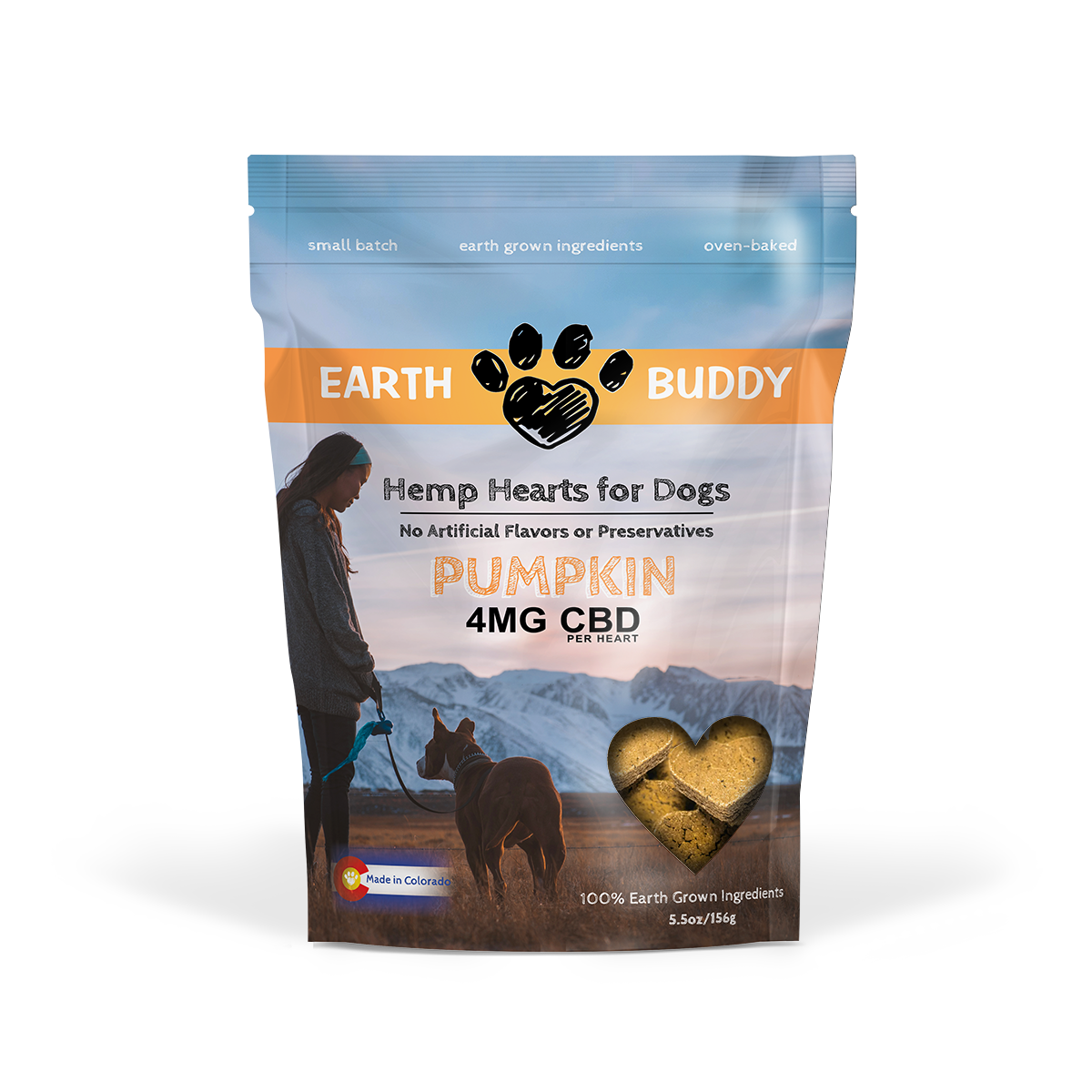 A bag of pumpkin hemp hearts from Earth Buddy. 