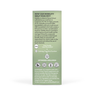 A bottle of Mobility CBDa tincture from Earth Buddy.
