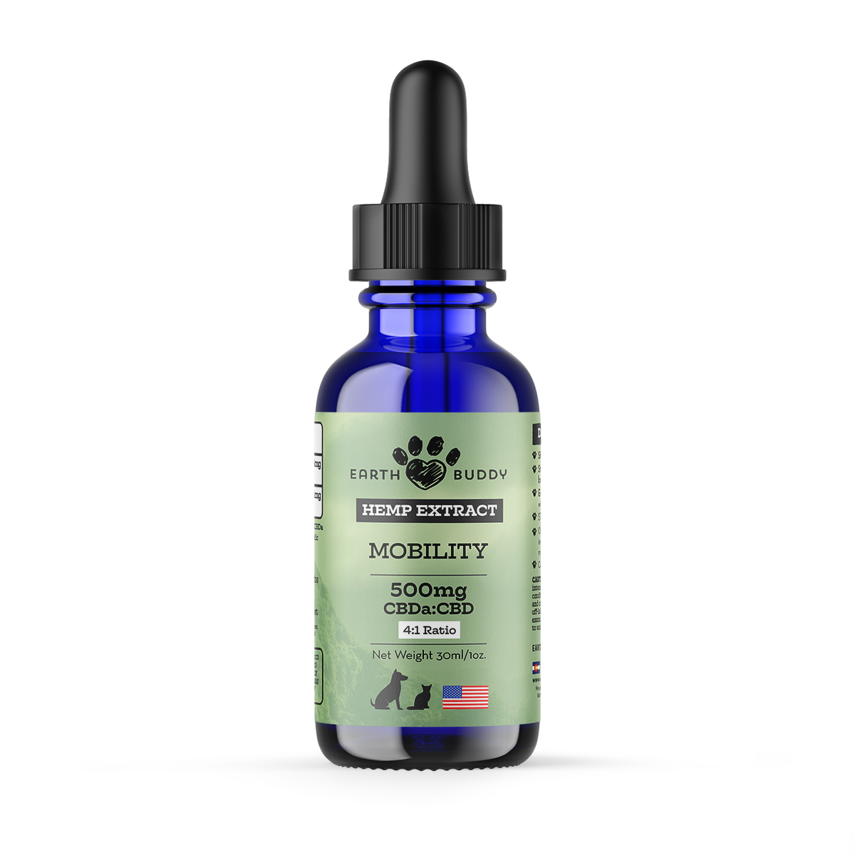 A bottle of Mobility CBDa tincture from Earth Buddy.