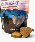 A bag of blueberry hemp hearts from Earth Buddy.