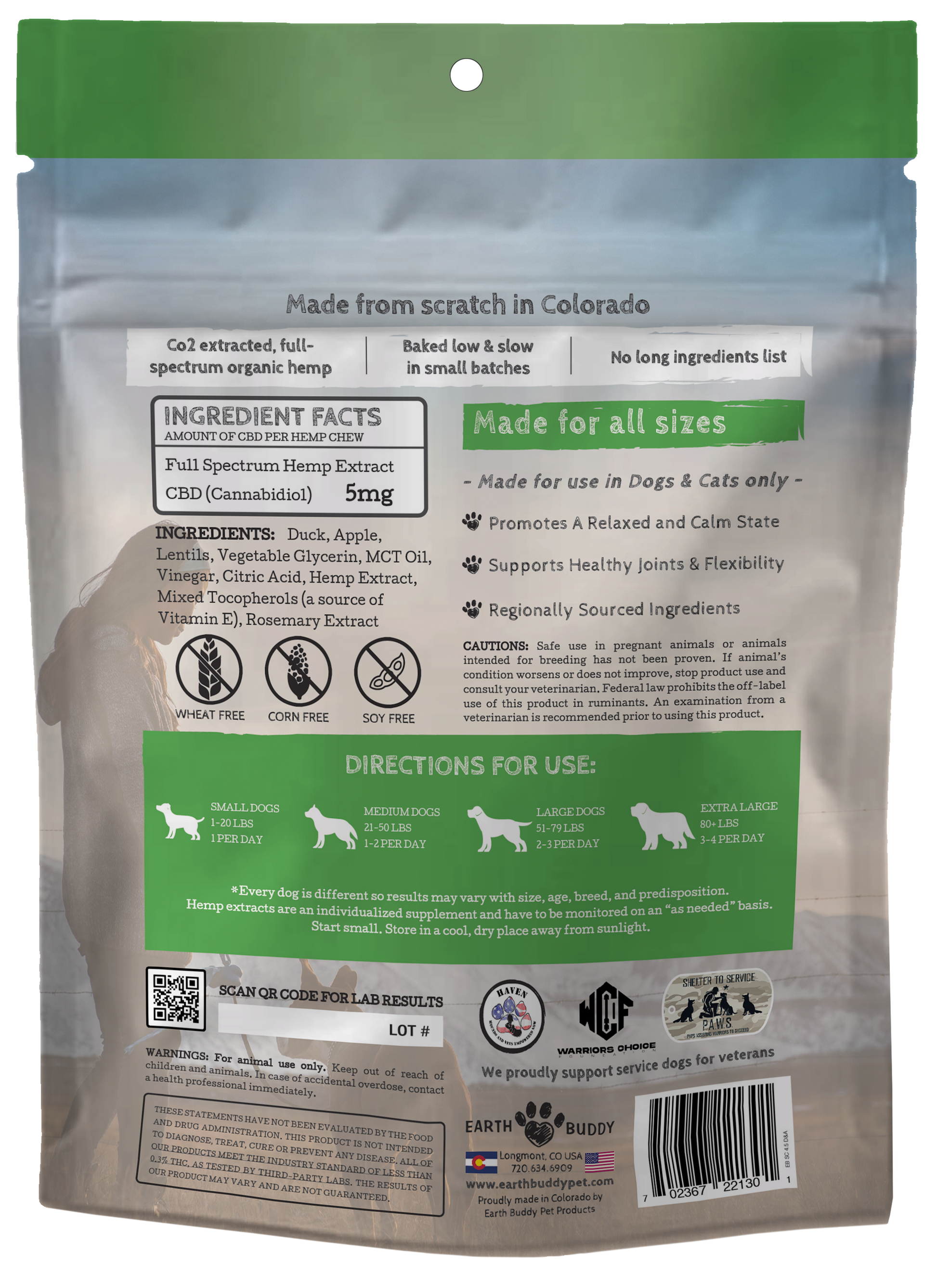 Calming Chews for Dogs – Duck & Apple – 5mg