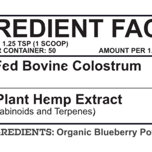 label for Colostrum for Dogs