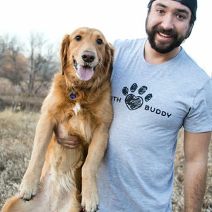 man wearing Earth Buddy T-Shirt