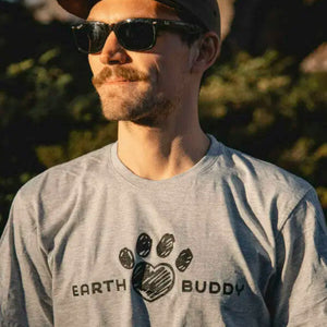 man wearing Earth Buddy T-Shirt
