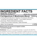 Label for Earth Buddy functional mushrooms for dogs & cats with scoop of immunity mushroom powder for dogs.
