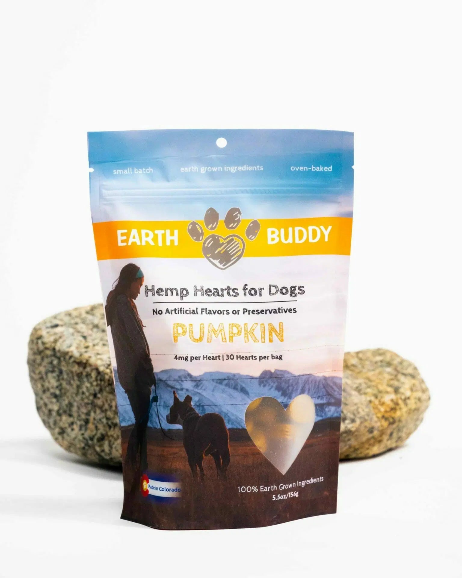A bag of pumpkin hemp hearts from Earth Buddy. 