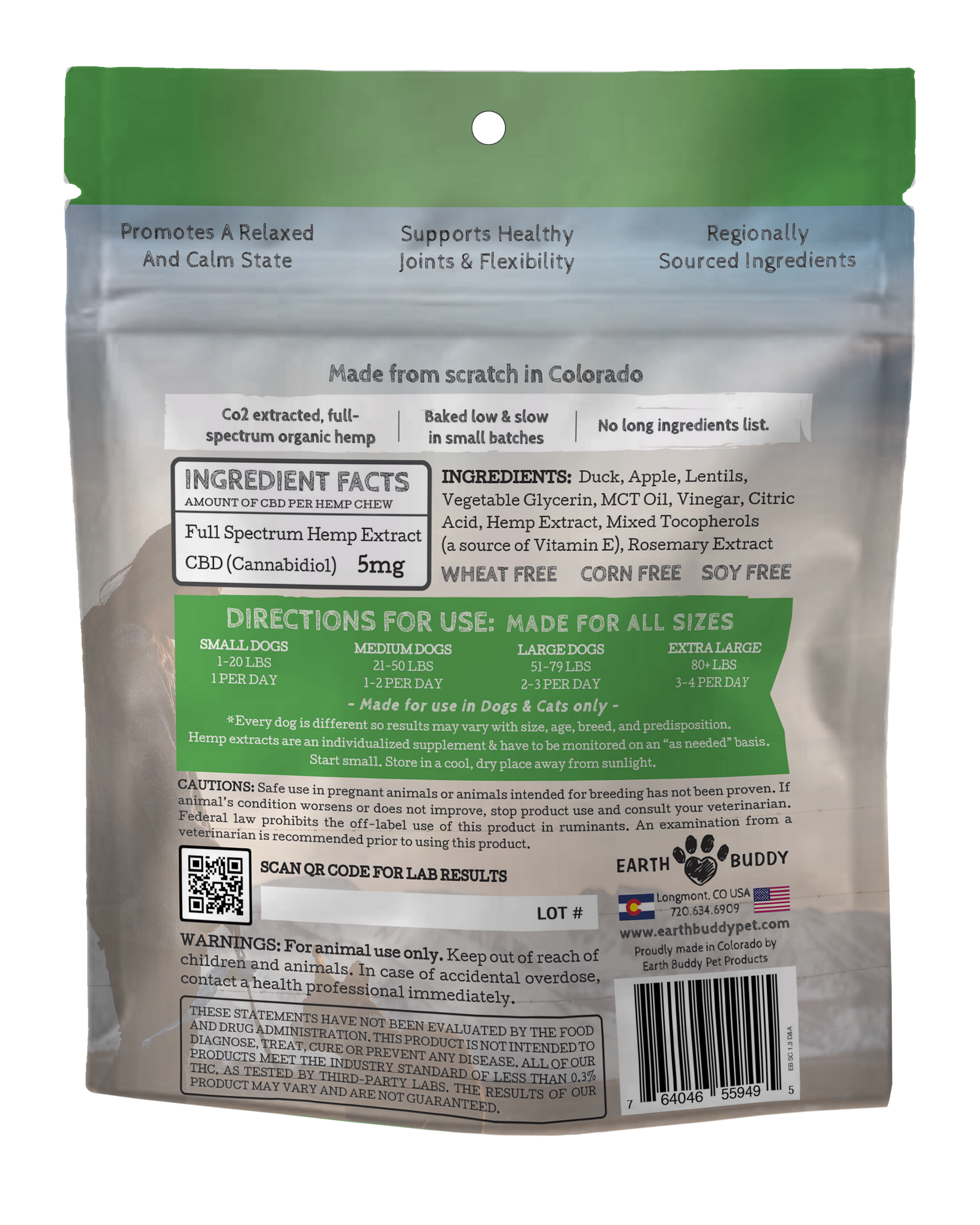 Trial Size Calming Chews for Dogs – Duck & Apple – 5mg