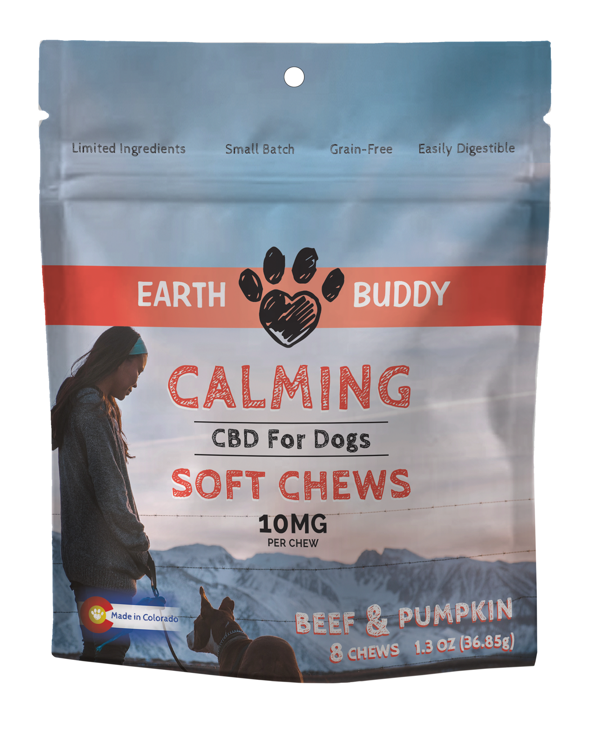 Trial Size Calming Chews for Dogs – Beef & Pumpkin – 10mg